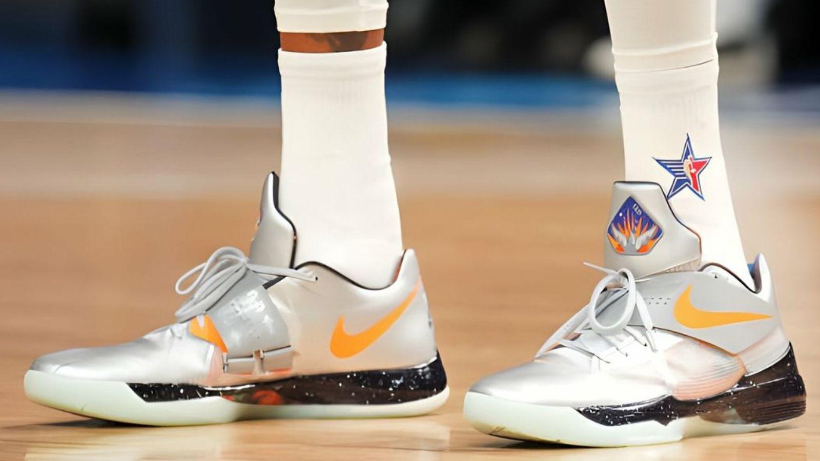 Kevin Durant's KD 4 sneaker.