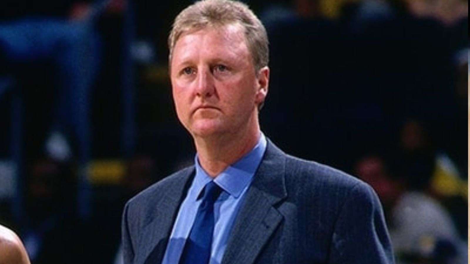 Larry Bird on the sidelines as the coach of the Indiana Pacers.