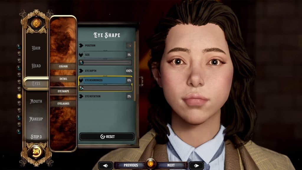 an image of character creation screen in Nightingale