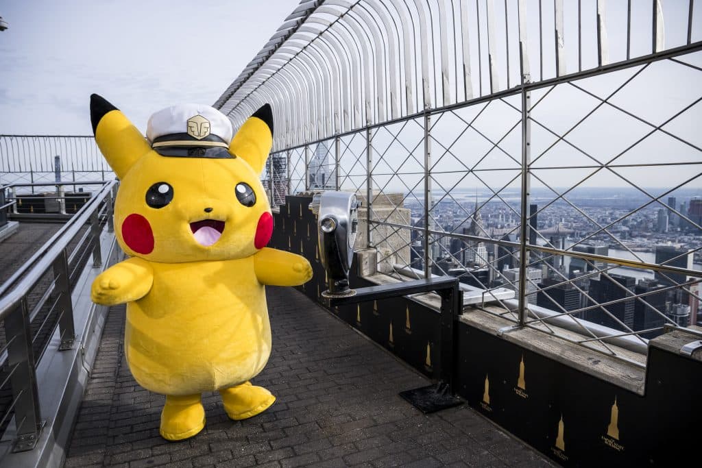 Captain Pikachu on Empire State building.