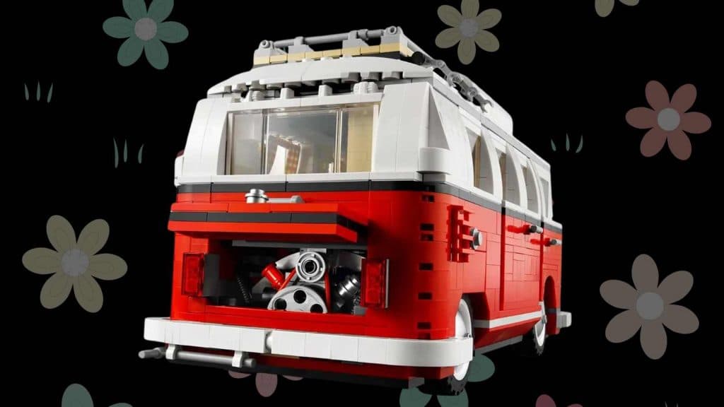 The rear of the LEGO Volkswagen T1 Camper Van