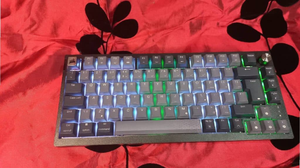 Corsair K65 Plus Wireless keyboard with active RGB