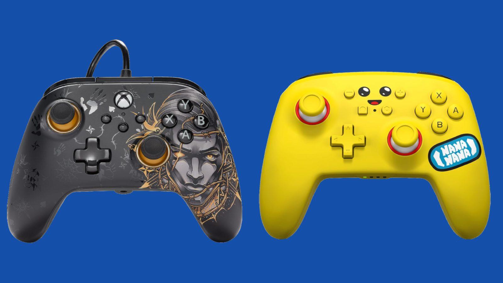 PowerA Fortnite Midas and Peely wiredcontrollers.