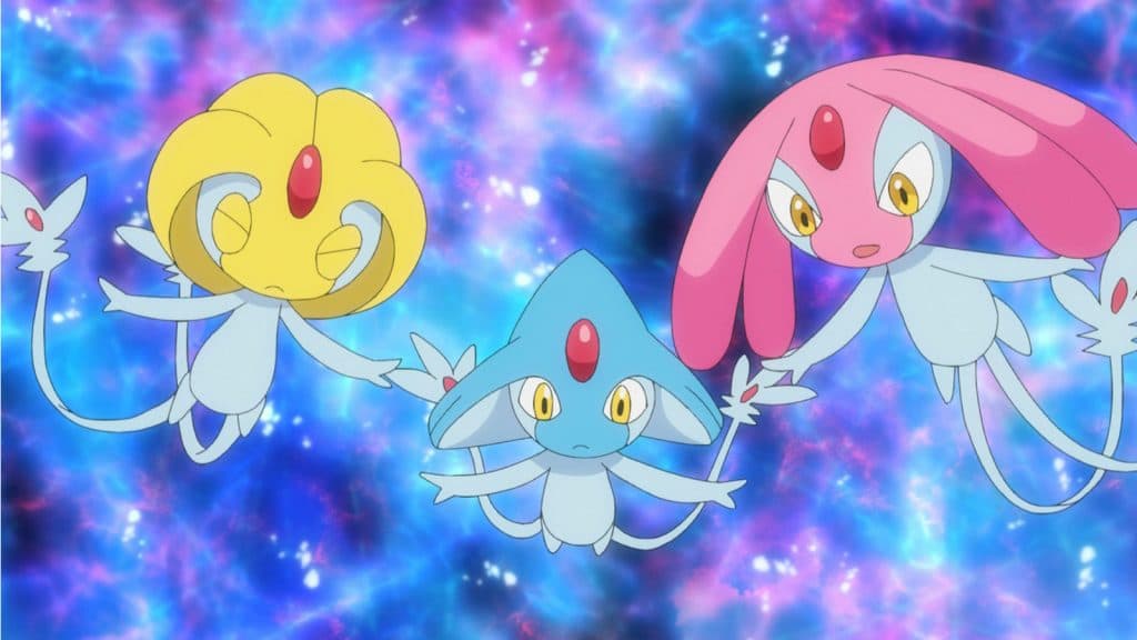 Azelf, Mesprit and Uxie in Pokemon: The Arceus Chronicles.
