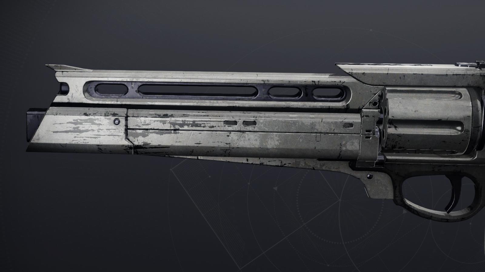 A side profile of the Rose Hand Cannon in Destiny 2.