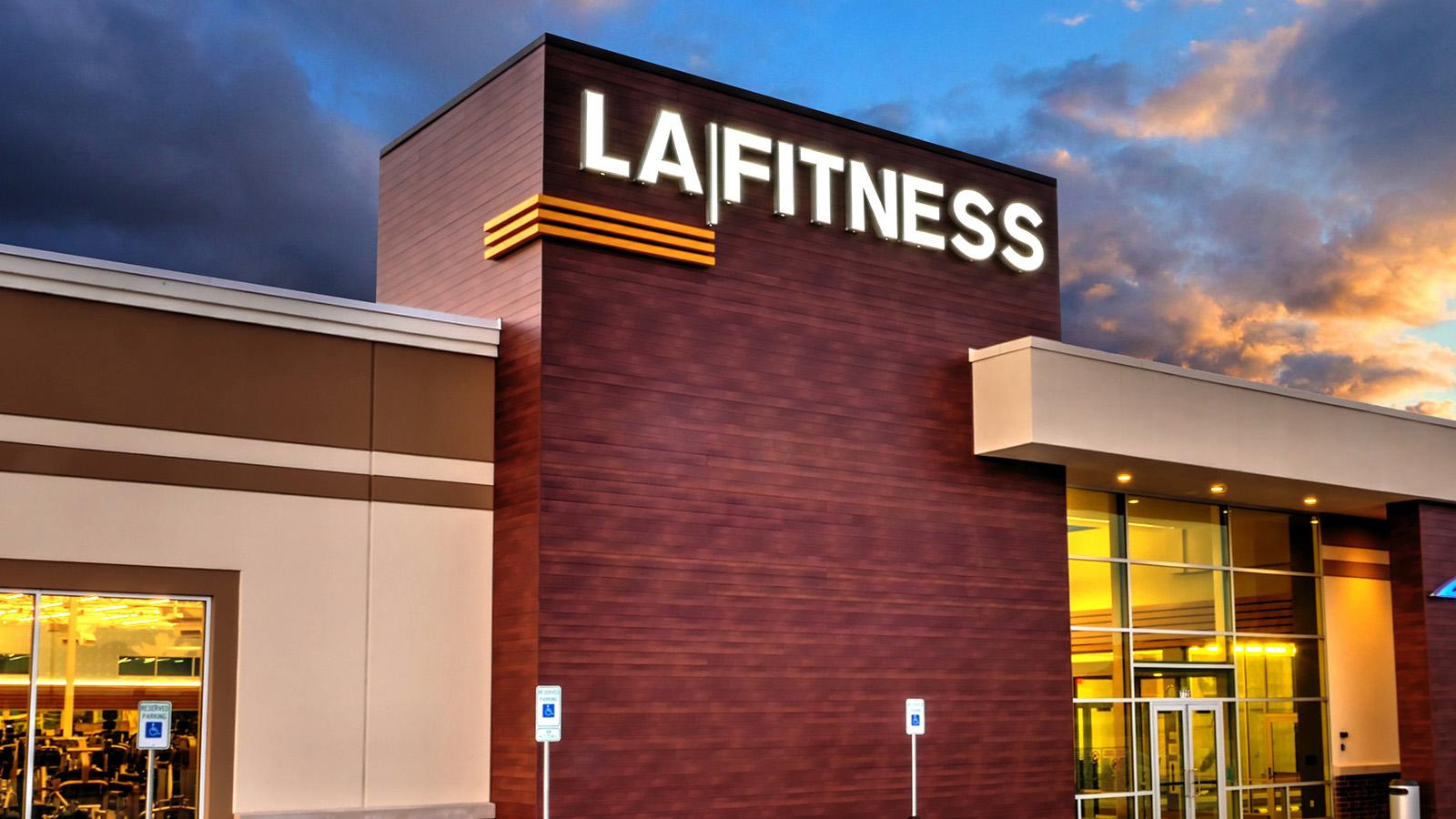 LA fitness sign on building