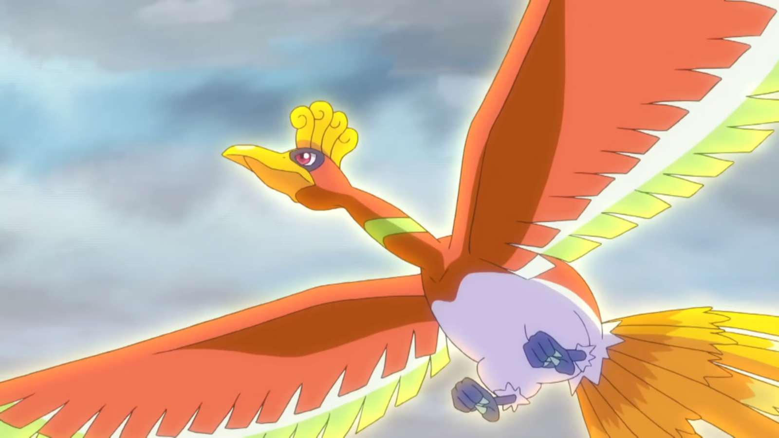 The Pokemon Ho-Oh in the anime