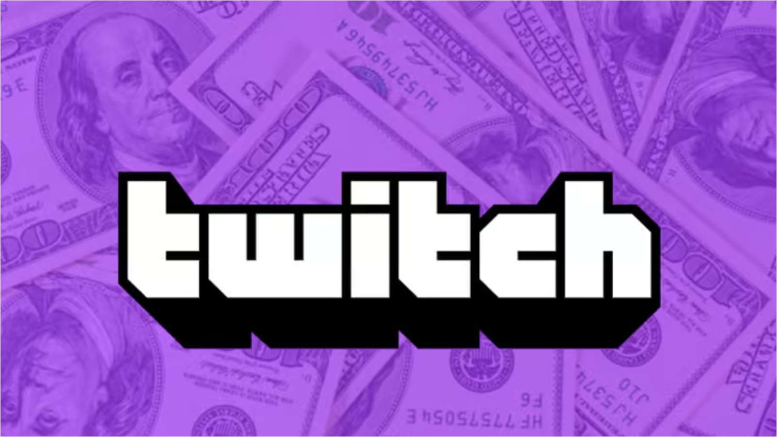 twitch logo with us dollars in background
