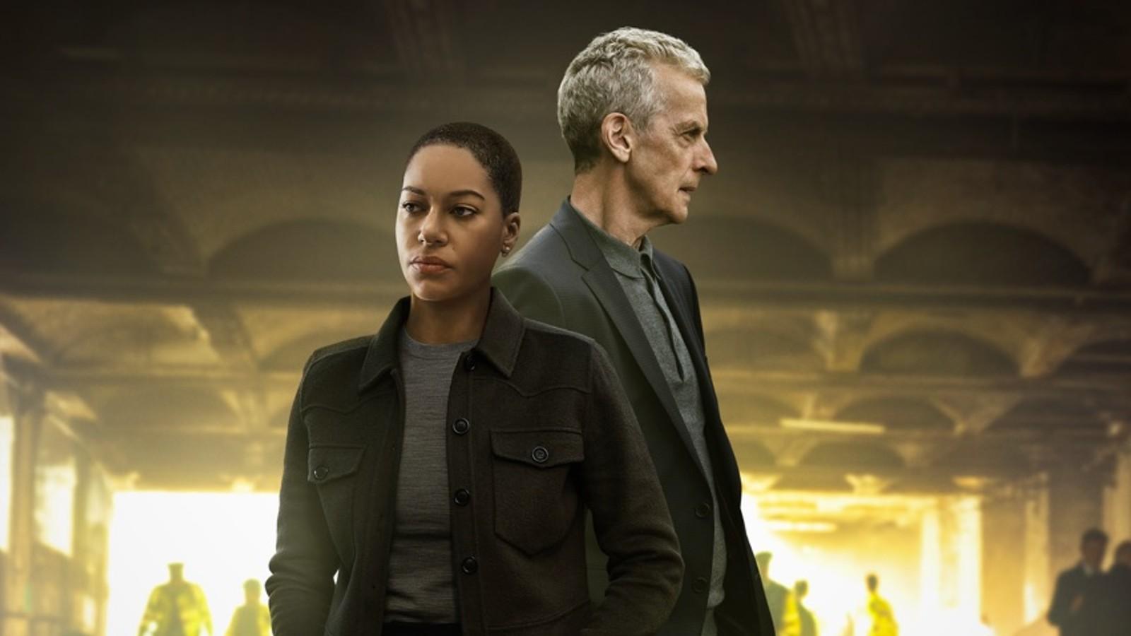 Cush Jumbo and Peter Capaldi investigating the case in Criminal Record.