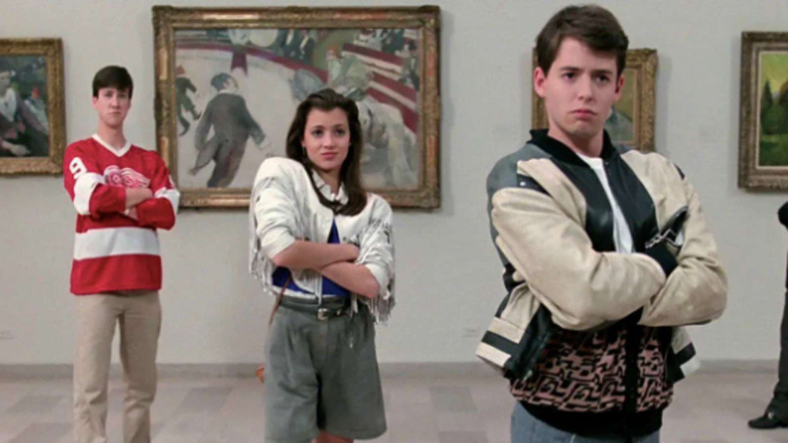 Matthew Broderick, Alan Ruck, and Mia Sara in Ferris Bueller's Day Off