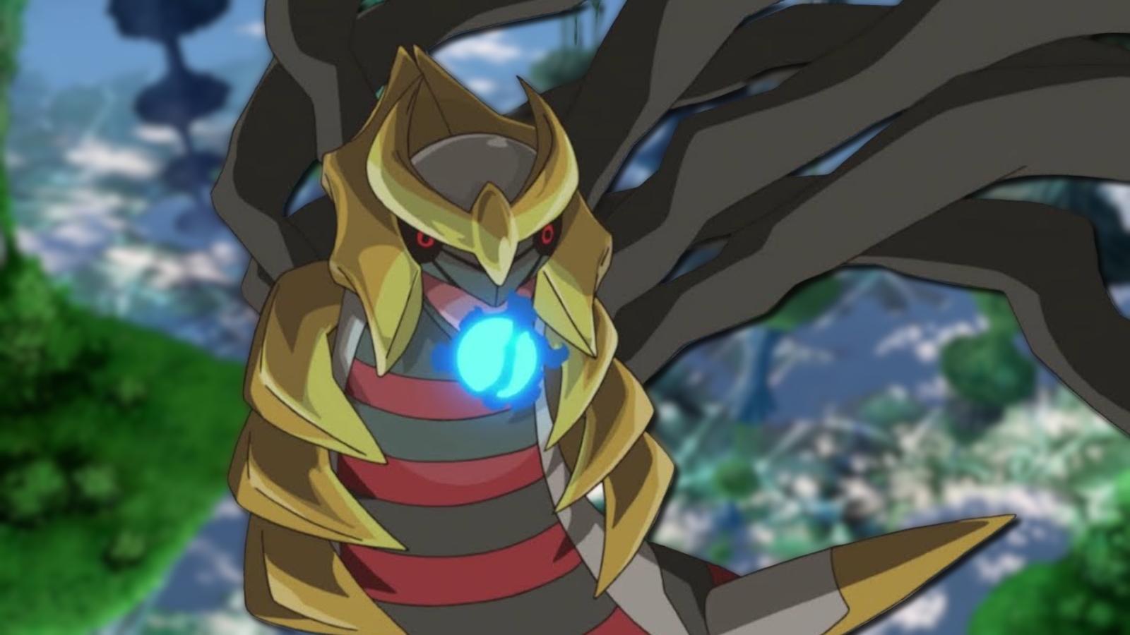 Giratina Origin Forme using an attack in Pokemon Movie 11.