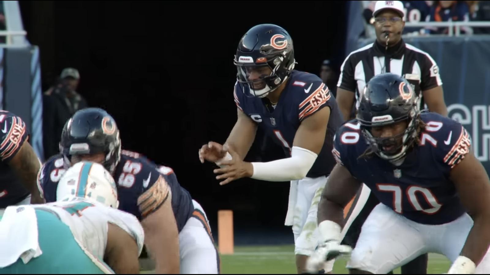Chicago Bears star Justin Fields spoke about the Atlanta Falcons as the trade discourse continues