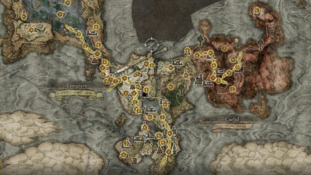 Elden Ring Limgrave map