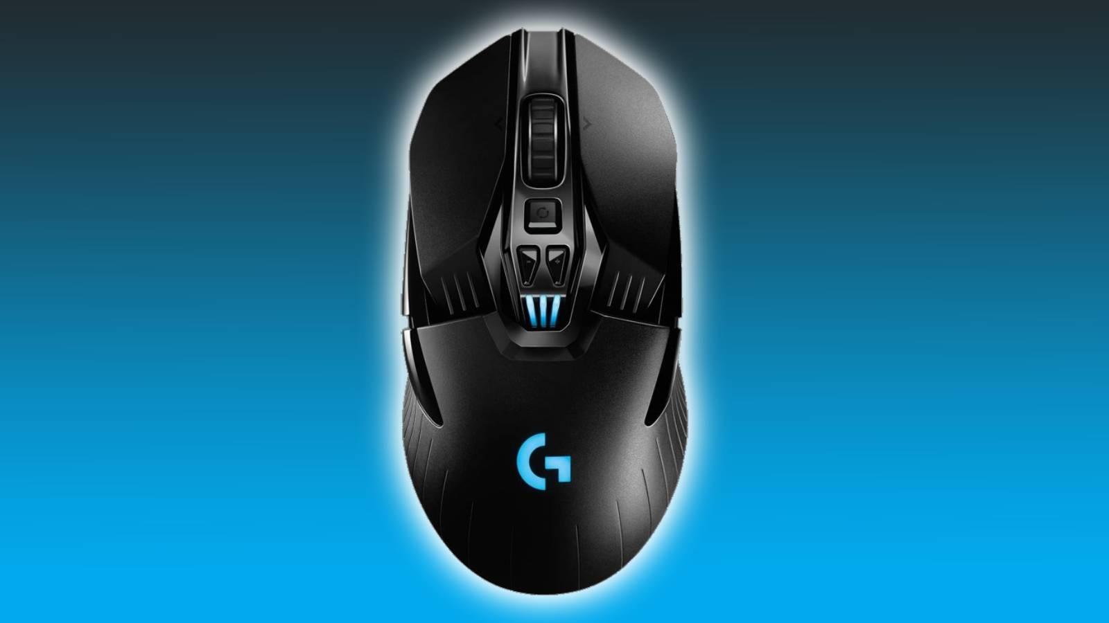 Image of the Roll over image to zoom in Logitech G903 LIGHTSPEED Wireless Gaming Mouse on a blue and black background.