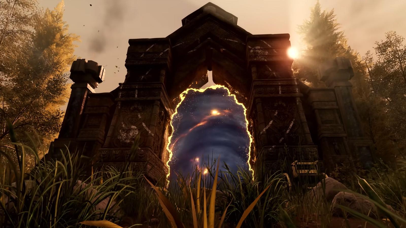 A screencap of a portal from the Nightingale trailer