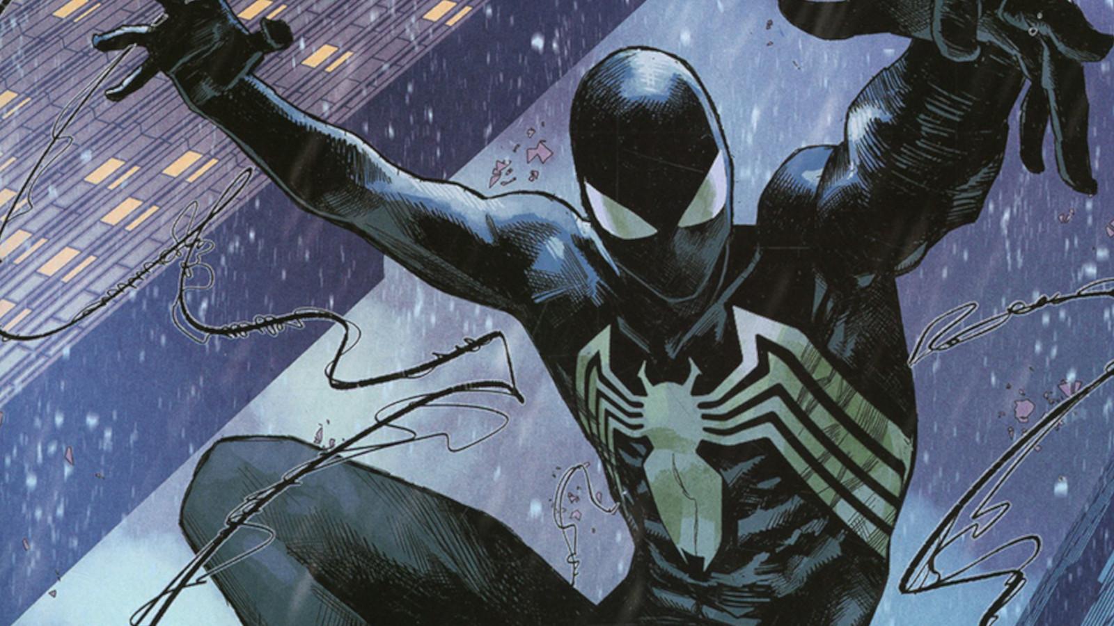 Ultimate Spider-Man #1 black suit variant cover art