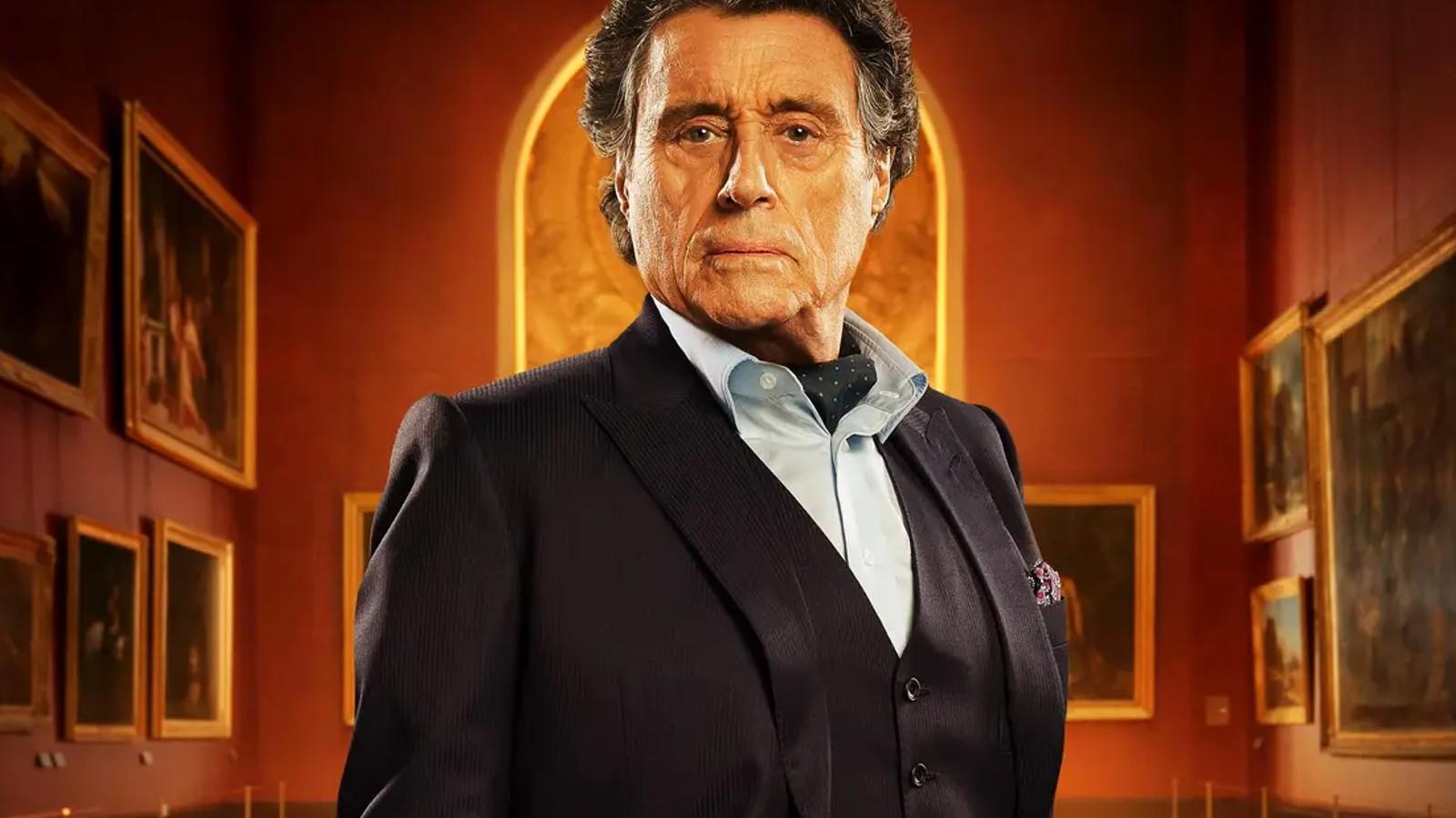 Ian McShane looking dapper in a suit in the John Wick movies.