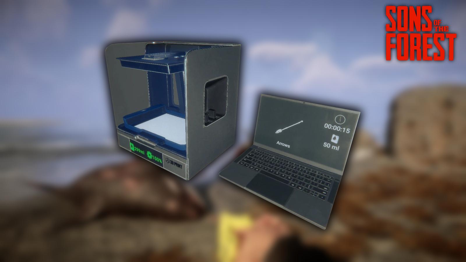 an image of a 3D Printer in Sons of the Forest
