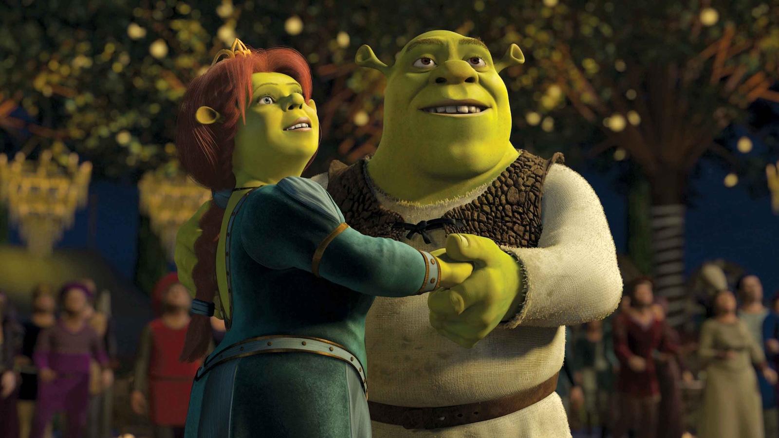 Fiona and Shrek in Shrek 2