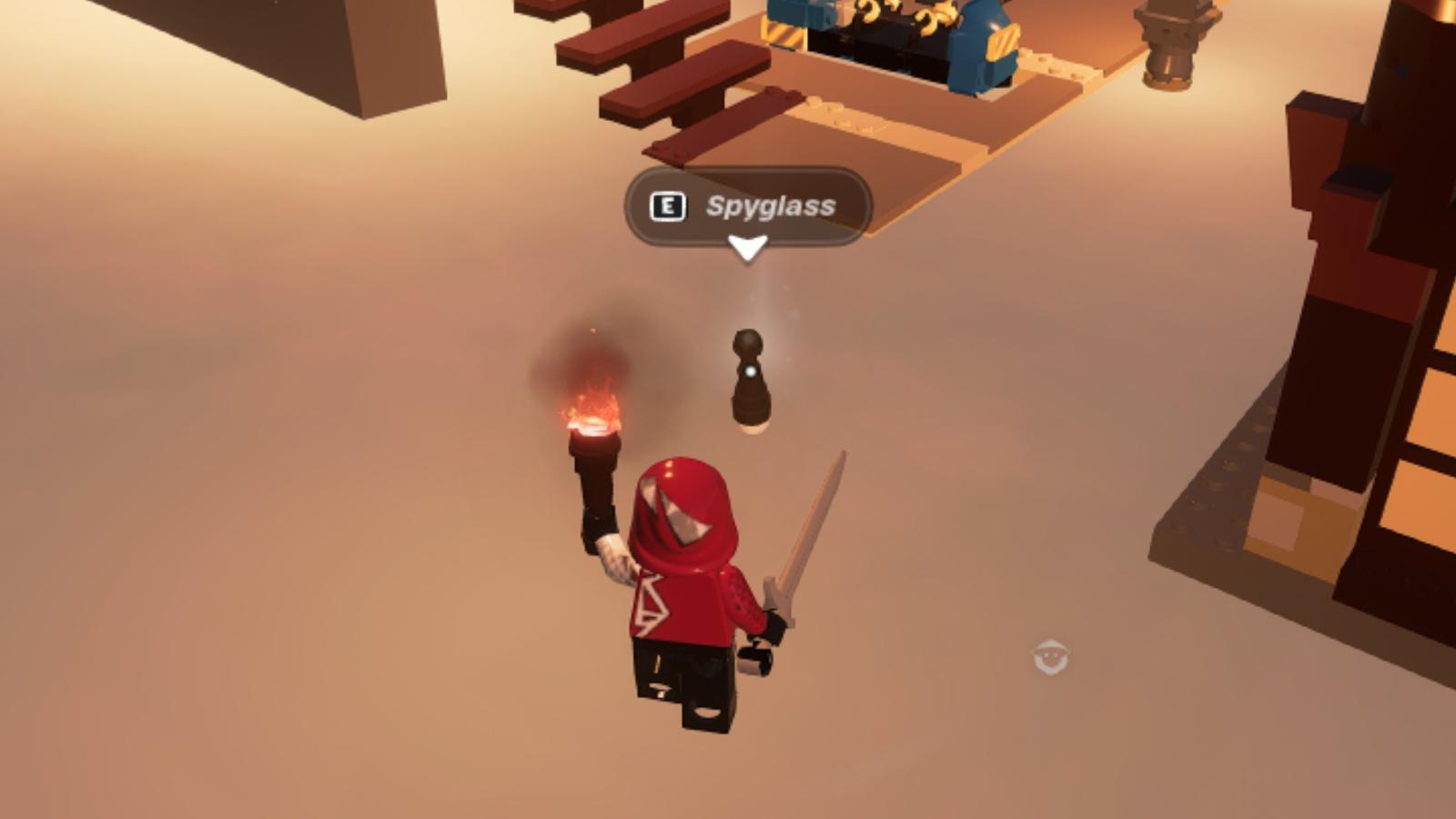 A screenshot featuring Spyglass in LEGO Fortnite.
