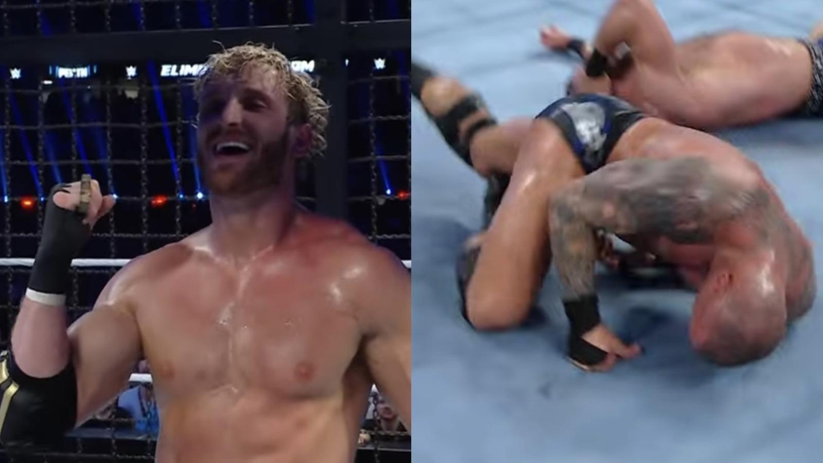 Logan Paul knocked out Randy Orton with brass knuckles at WWE’s Elimination Chamber
