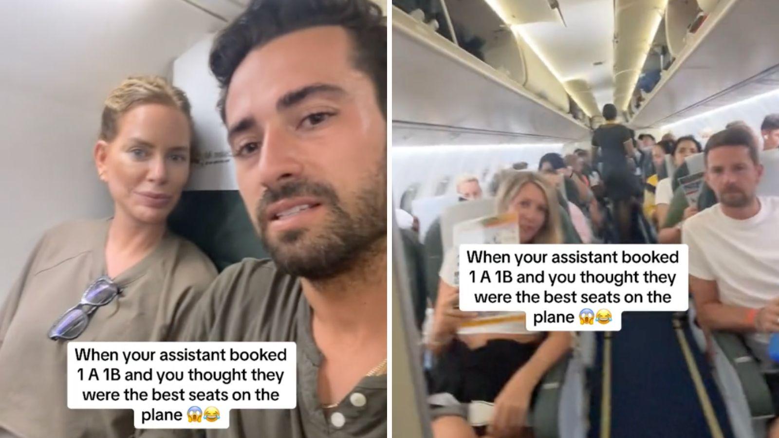 Couple stunned as they board plane after thinking they got the 'best seats'