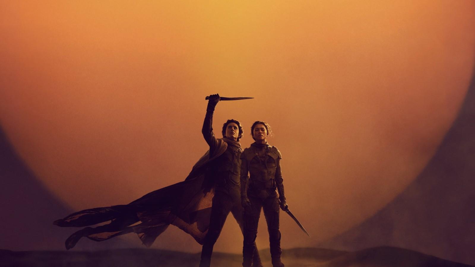The heroes in the sands of Dune for Part Two.