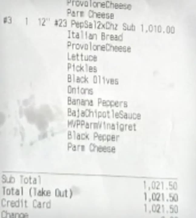 woman-charged-1K-subway-sandwich-receipt