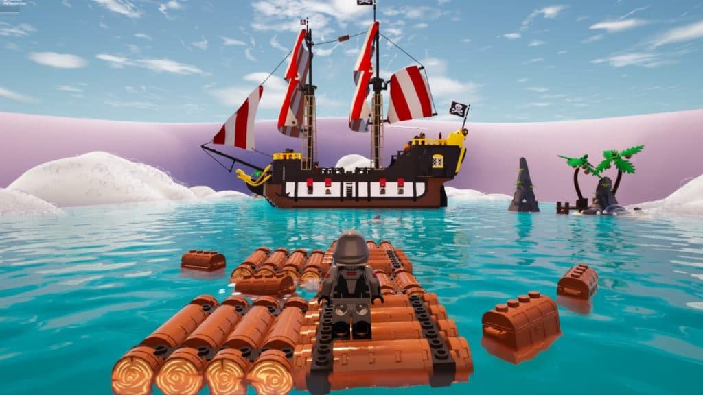 Fortnite LEGO Raft Survival Creative map.