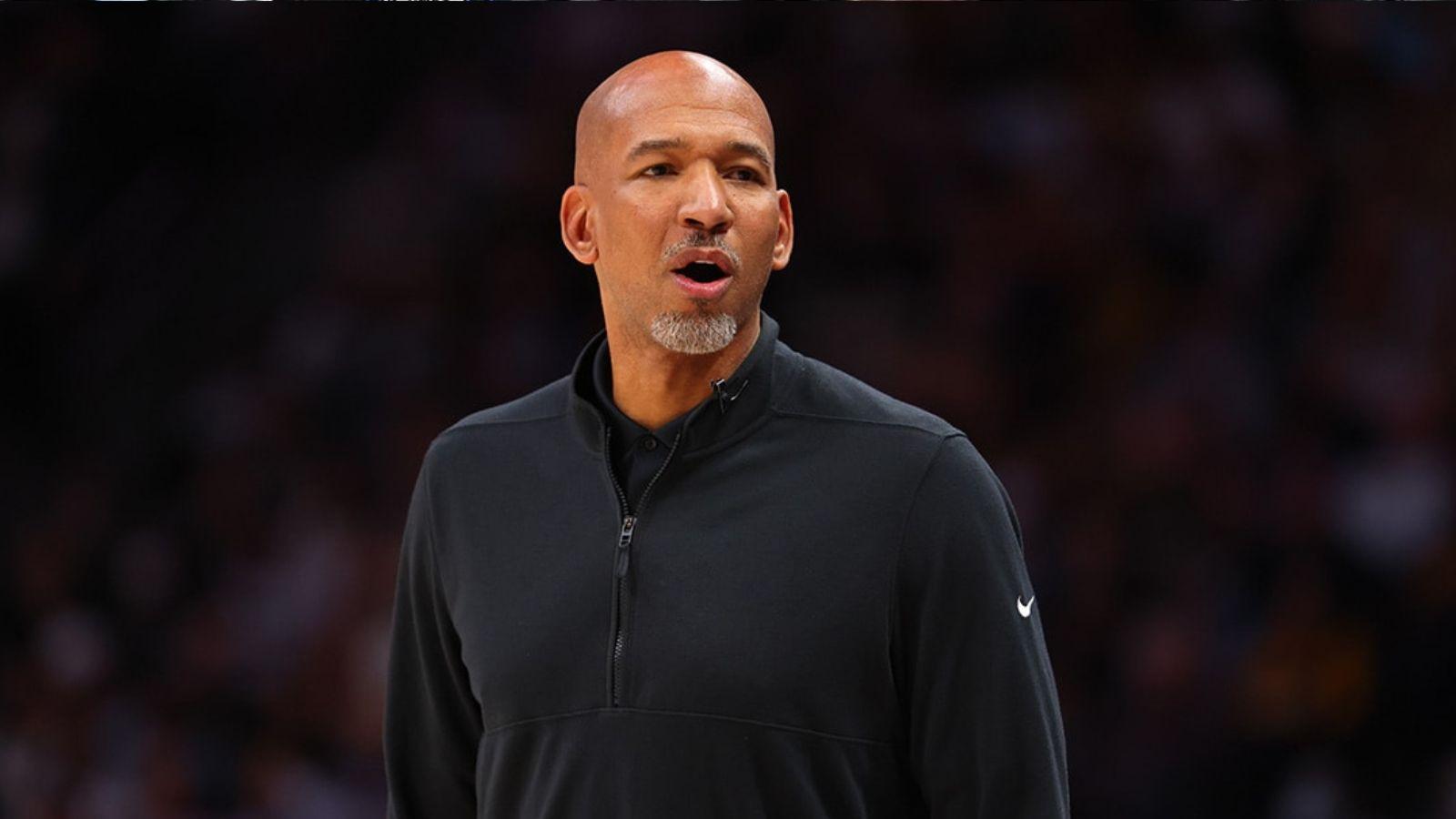 Monty Williams coaching for the Detroit Pistons.