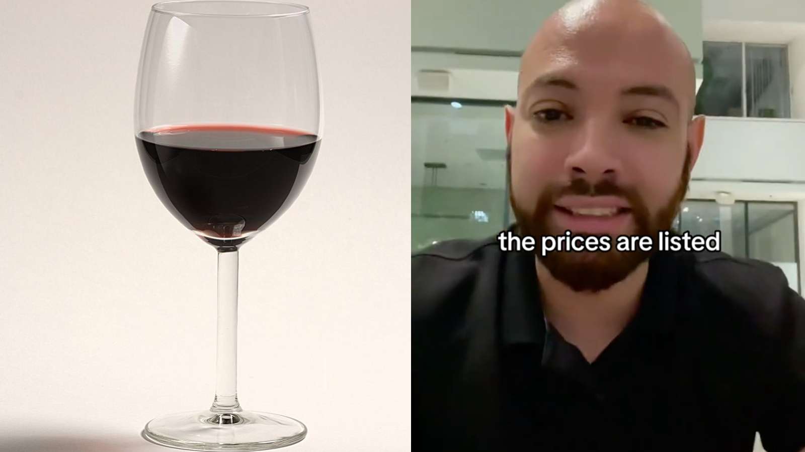 Server : glass of wine