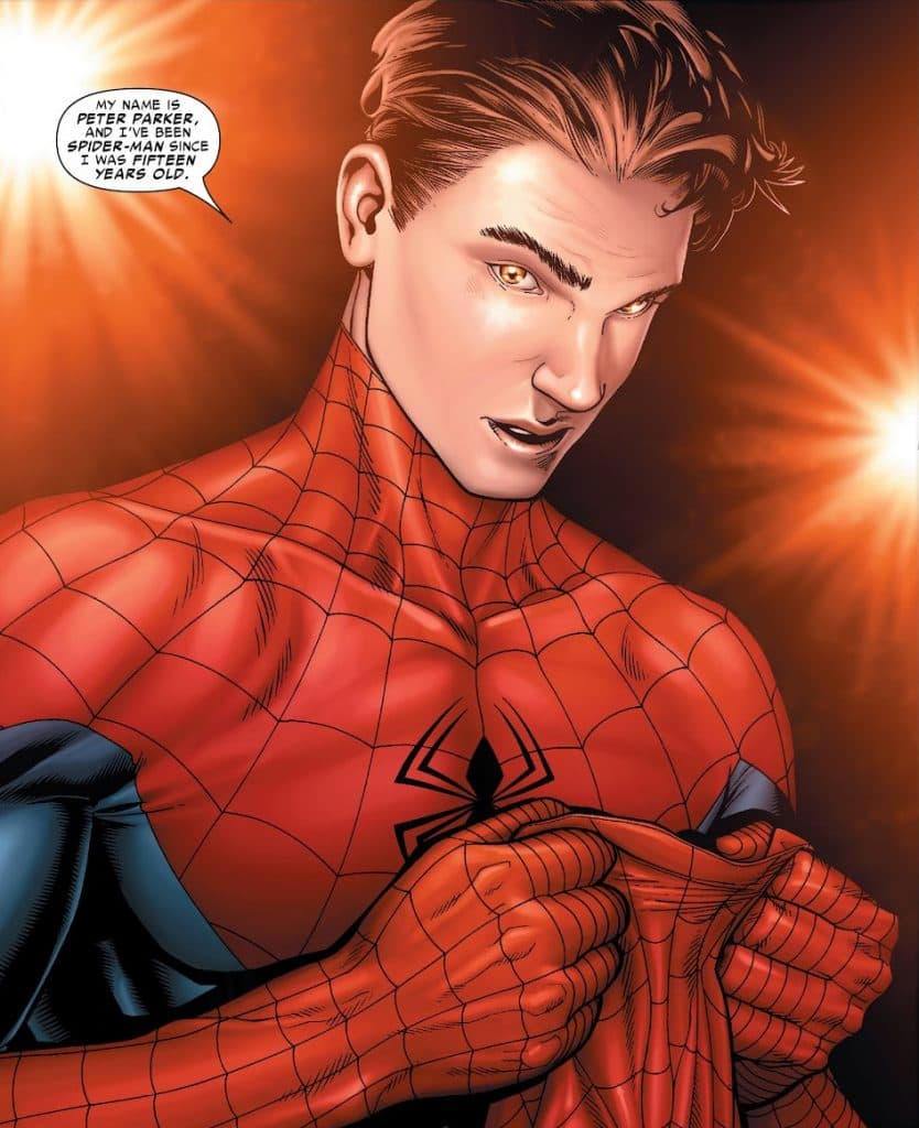Peter Parker publicly unmasks himself.