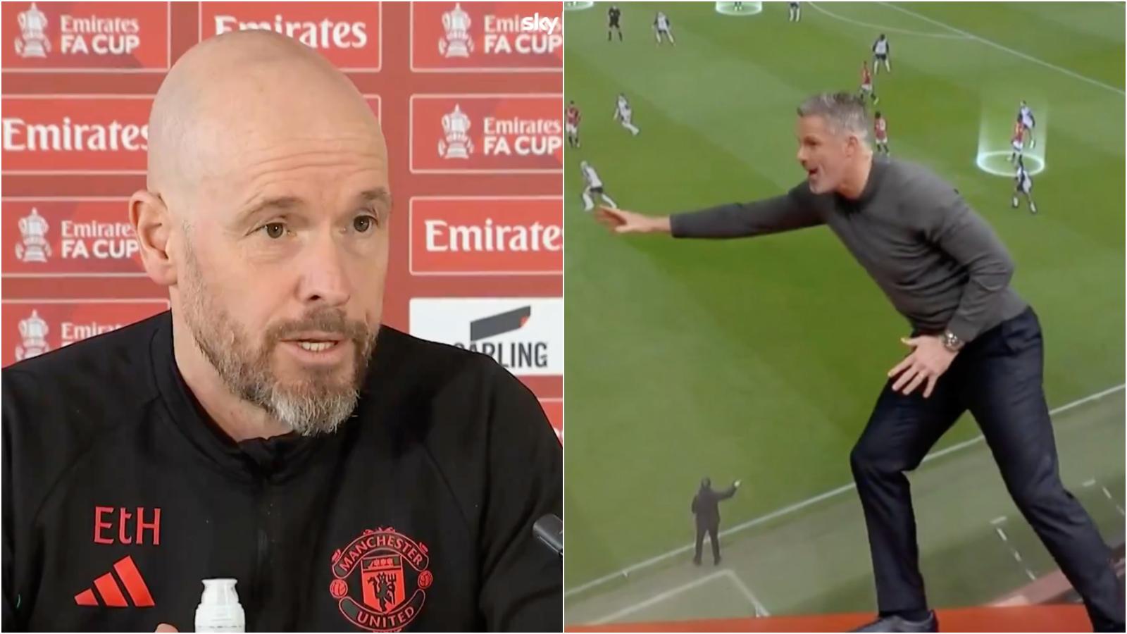Ten Hag responded to Carragher's criticism