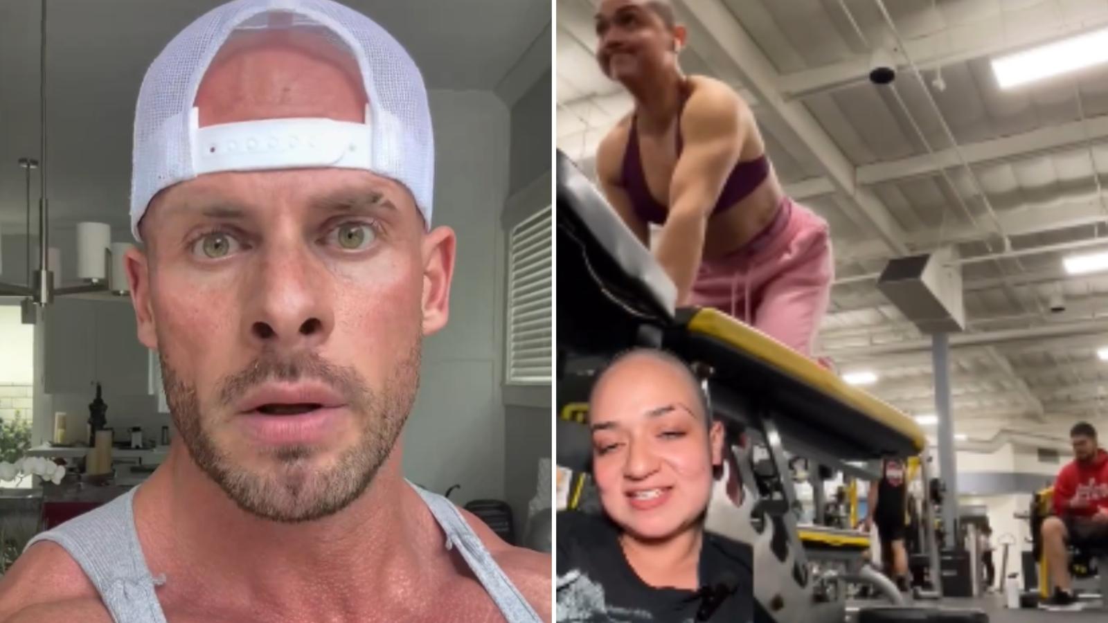 joey swoll calls out woman at gym