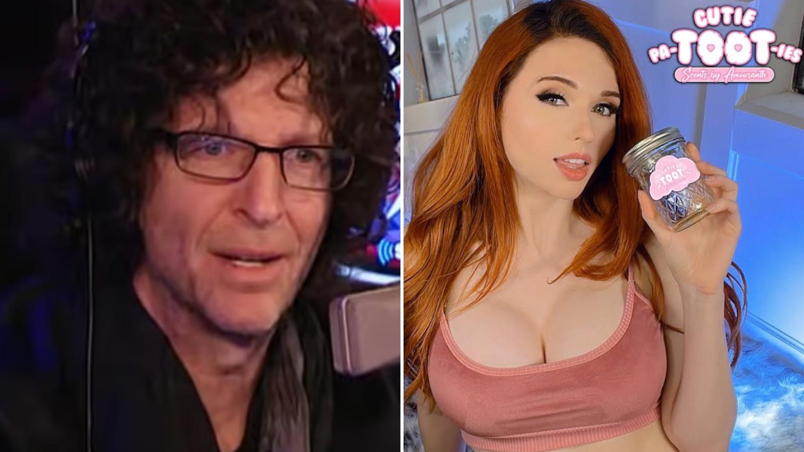 howard stern and amouranth with fart jar
