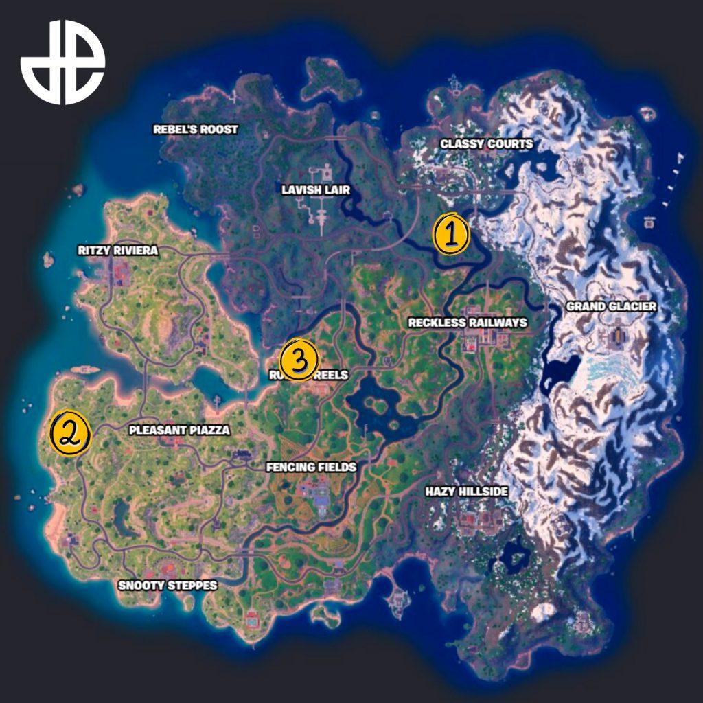 All Mosaic Emblem locations in Fortnite Chapter 5