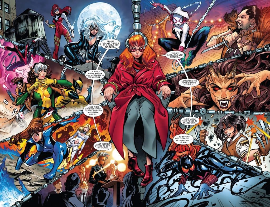 Madame Web's vision from Marvel Voices