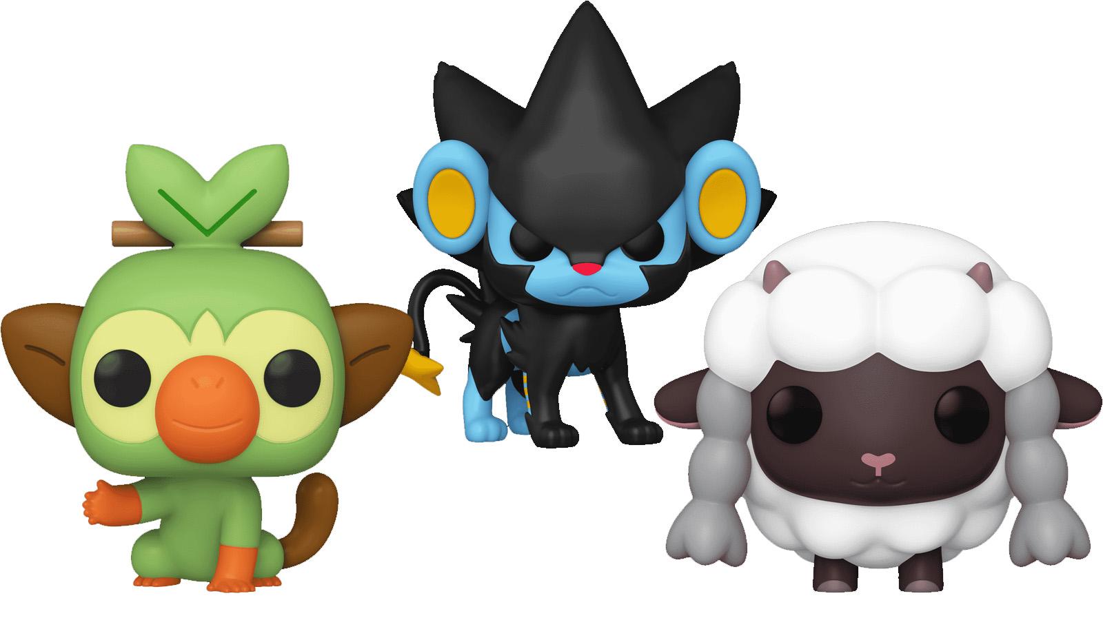 Grookey, Luxray and Wooloo Funko Pops