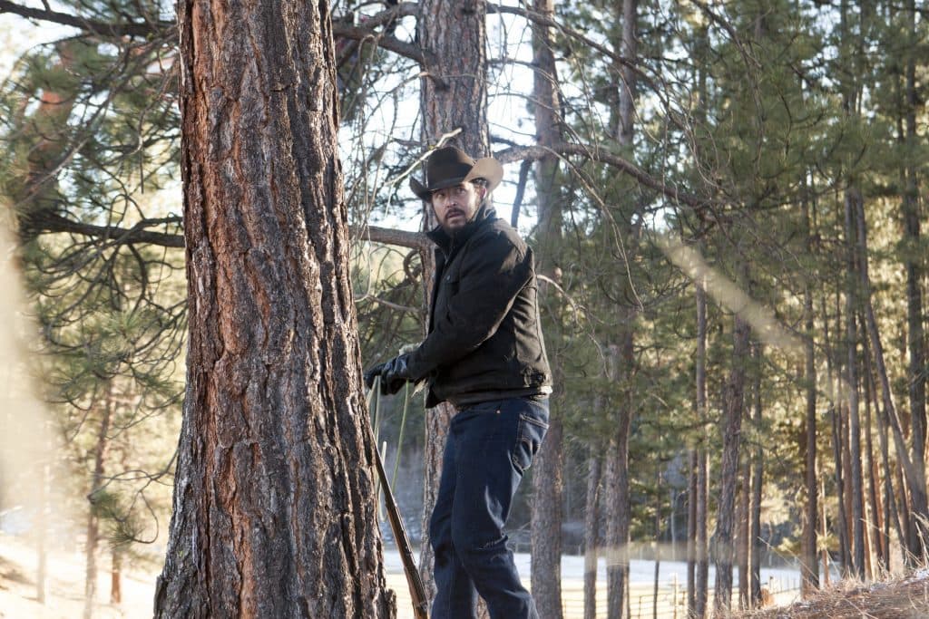 Rip in Yellowstone, walking through the park with a rope in his hand
