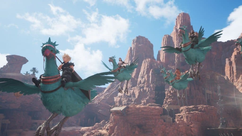 Green Chocobos in Final Fantasy 7 Rebirth