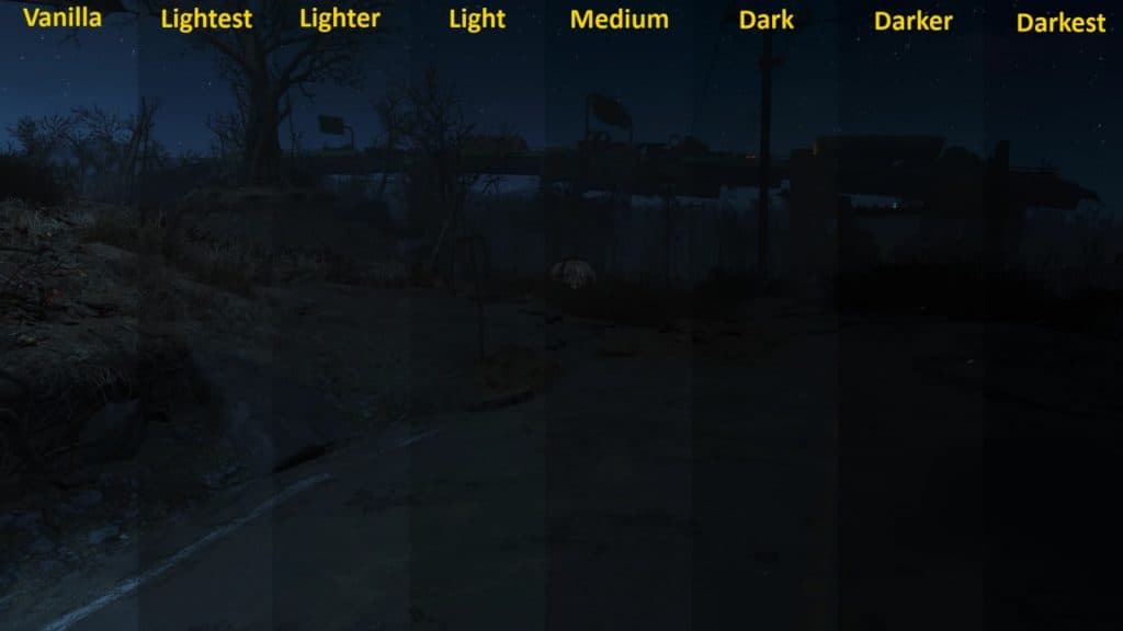 An image of the Darker Nights mod in Fallout 4.