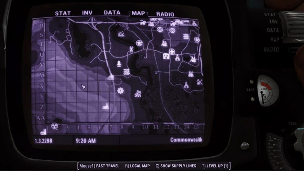 An image of the improved maps mod in Fallout 4.