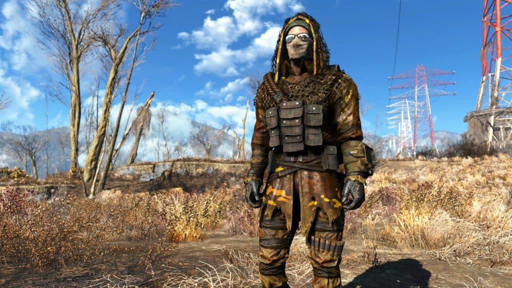 An image of a character in Wasteland Sniper mod gear.