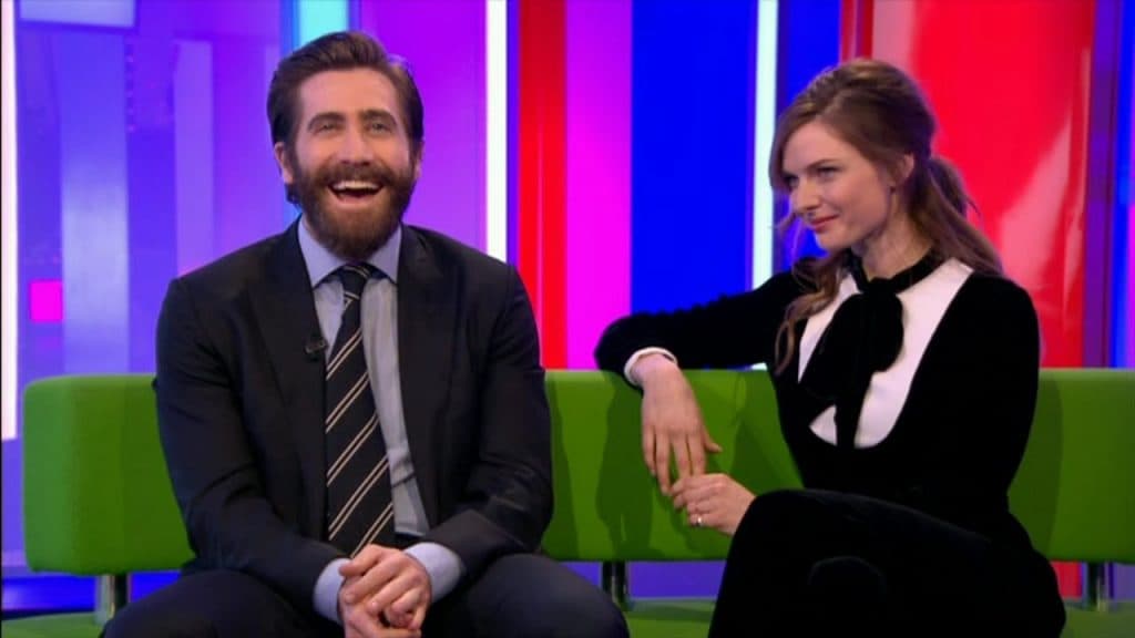 Jake Gyllenhaal and Rebecca Ferguson on UK talk show The One Show.