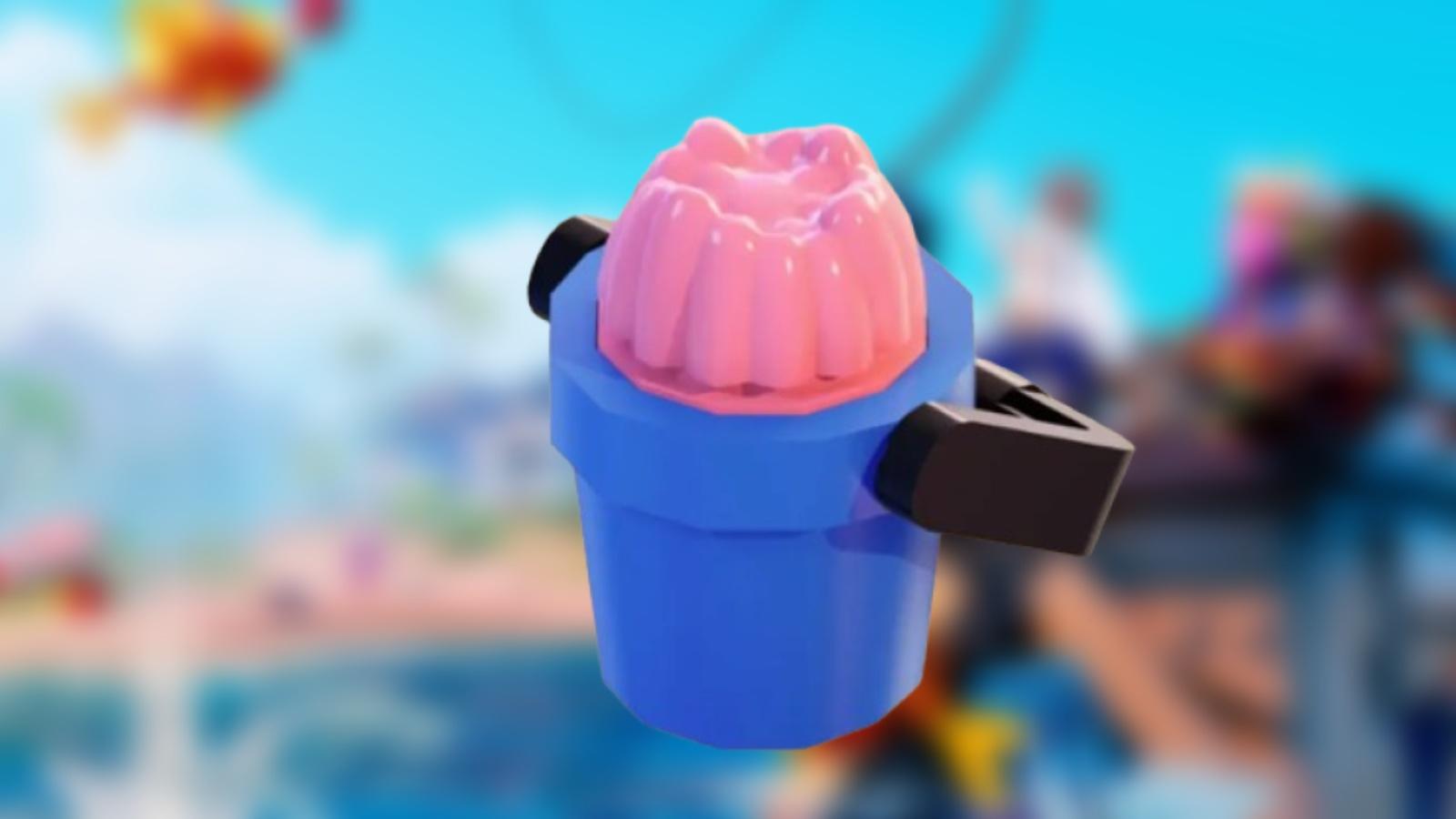 A screenshot featuring a Bait Bucket in LEGO Fortnite.