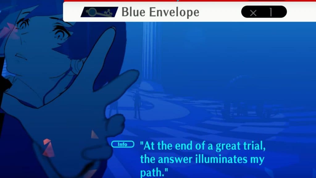 The Blue Envelope item players receive for completing Persona 3 Reload on Merciless mode
