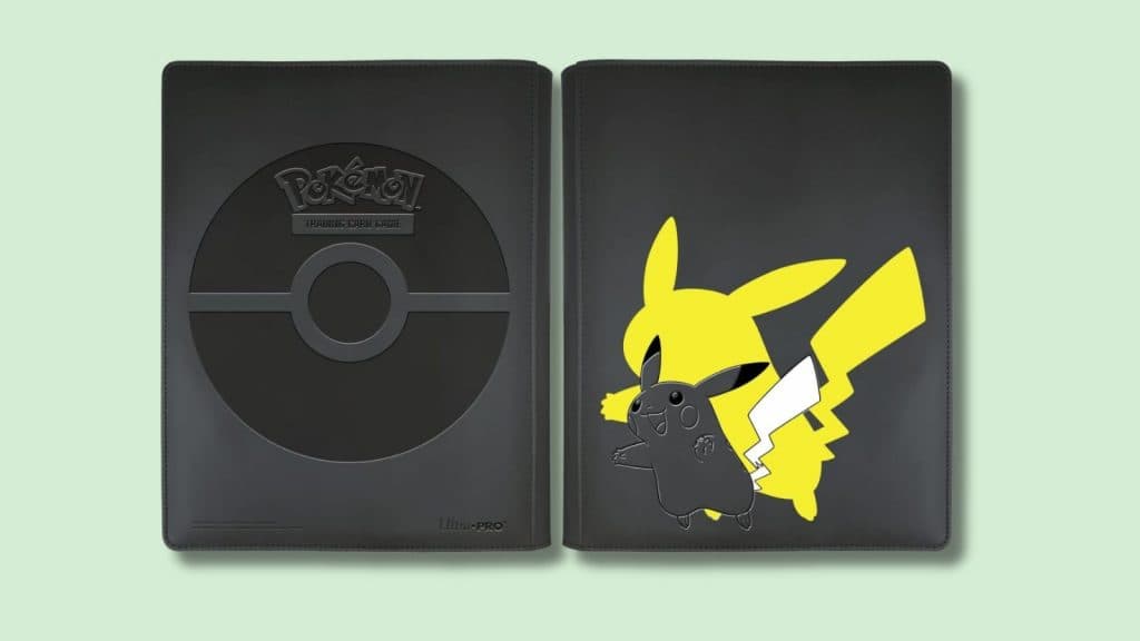 Pikachu Ultra PRO binder.