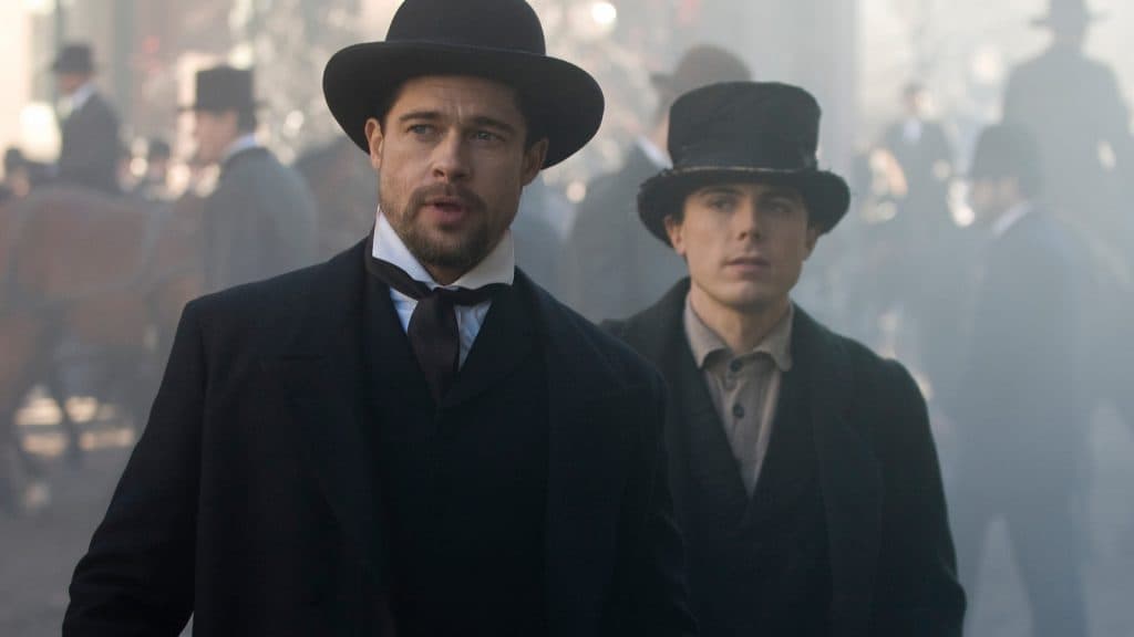 Brad Pitt and Casey Affleck in The Assassination of Jesse James