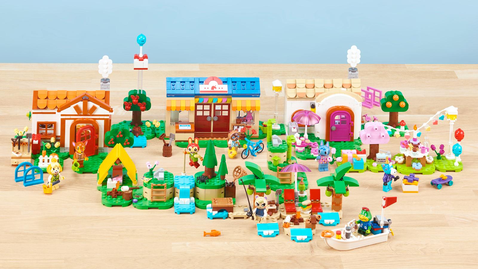 lego animal crossing sets on table