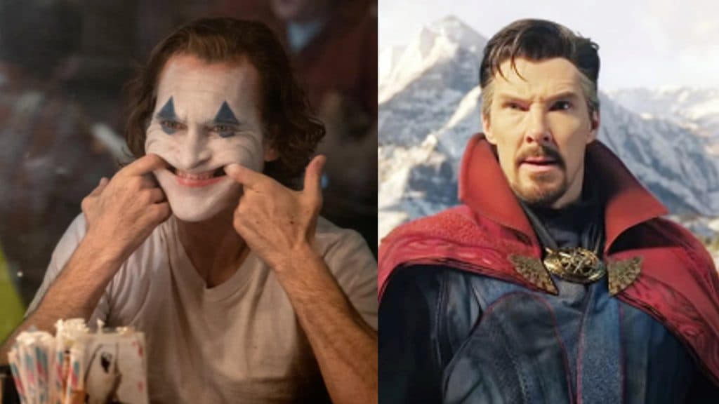 Joaquin Phoenix in Joker and Benedict Cumberbatch in Doctor Strange